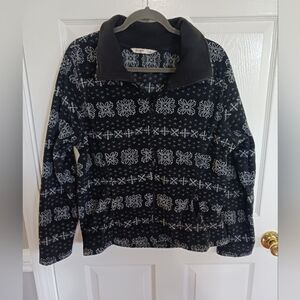 Old Navy fleece zip up Snowflake winter jacket size xl with pockets